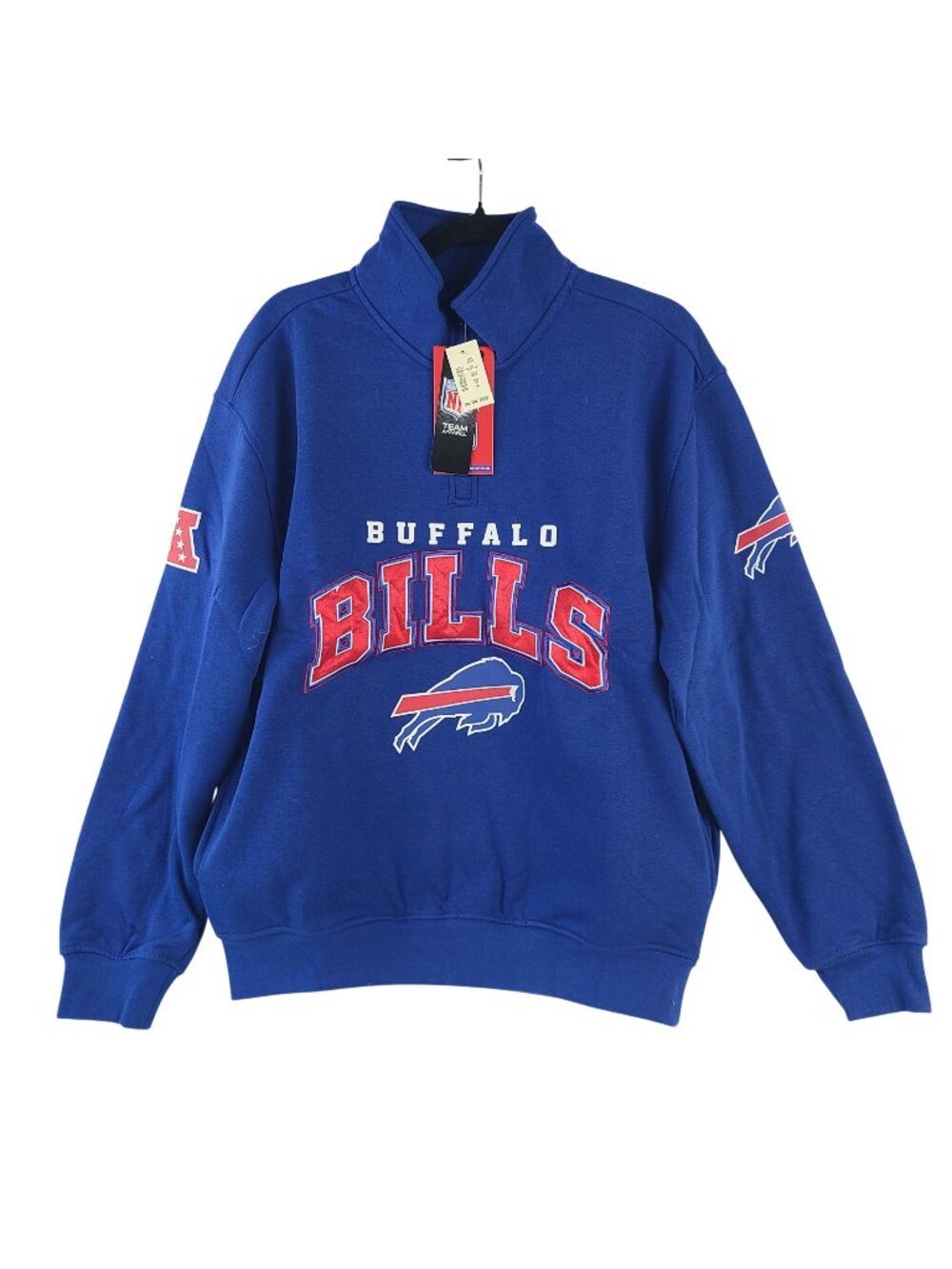 NEW Buffalo Bills Blue NFL Team Apparel Half-Zip Sweatshirt Sz M